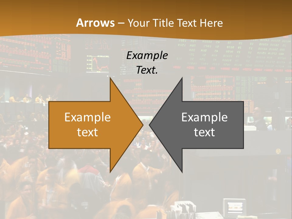A Large Crowd Of People In A Large Room PowerPoint Template