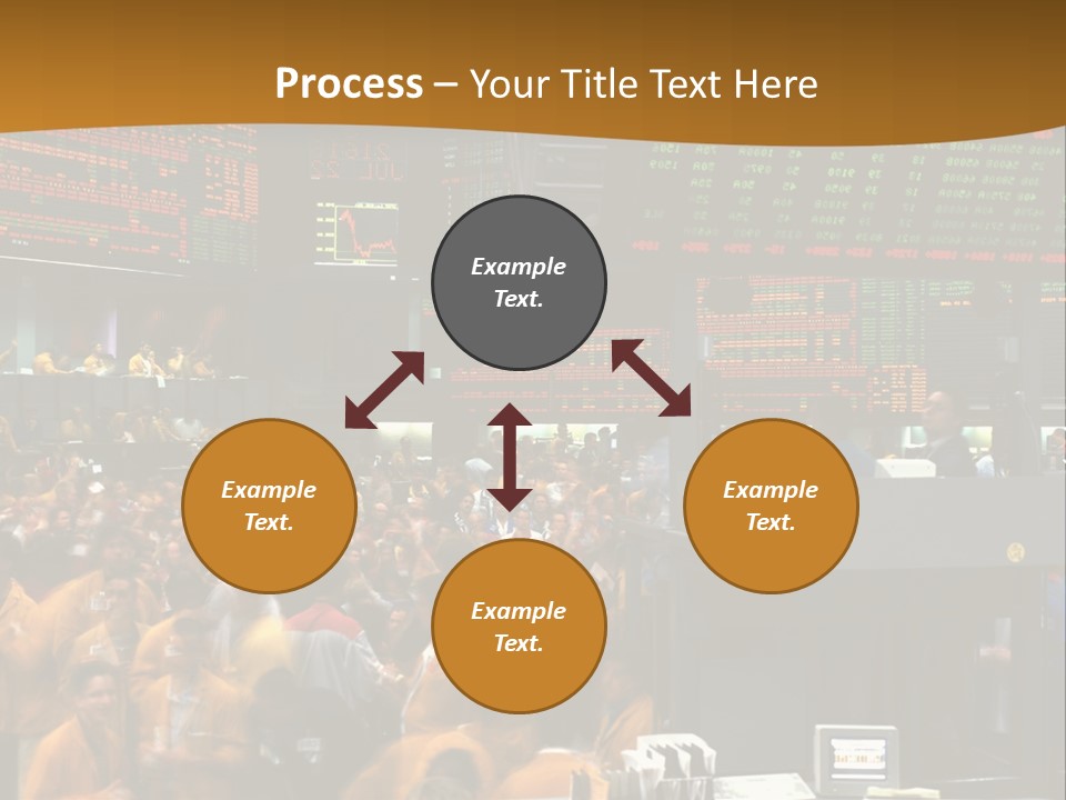 A Large Crowd Of People In A Large Room PowerPoint Template