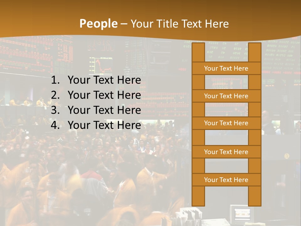 A Large Crowd Of People In A Large Room PowerPoint Template