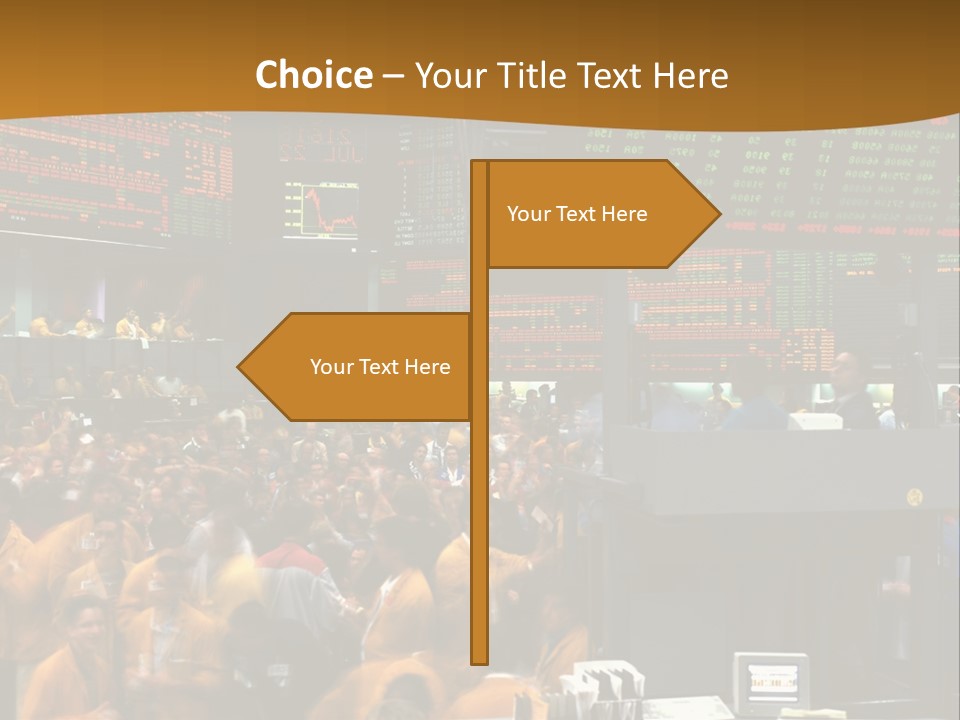 A Large Crowd Of People In A Large Room PowerPoint Template