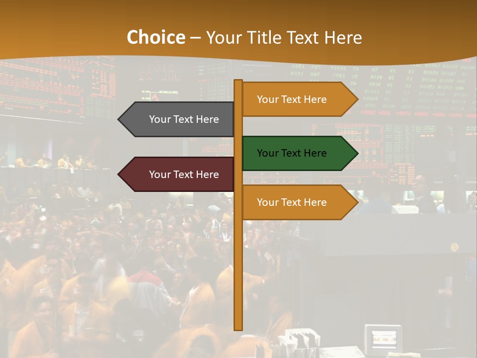 A Large Crowd Of People In A Large Room PowerPoint Template