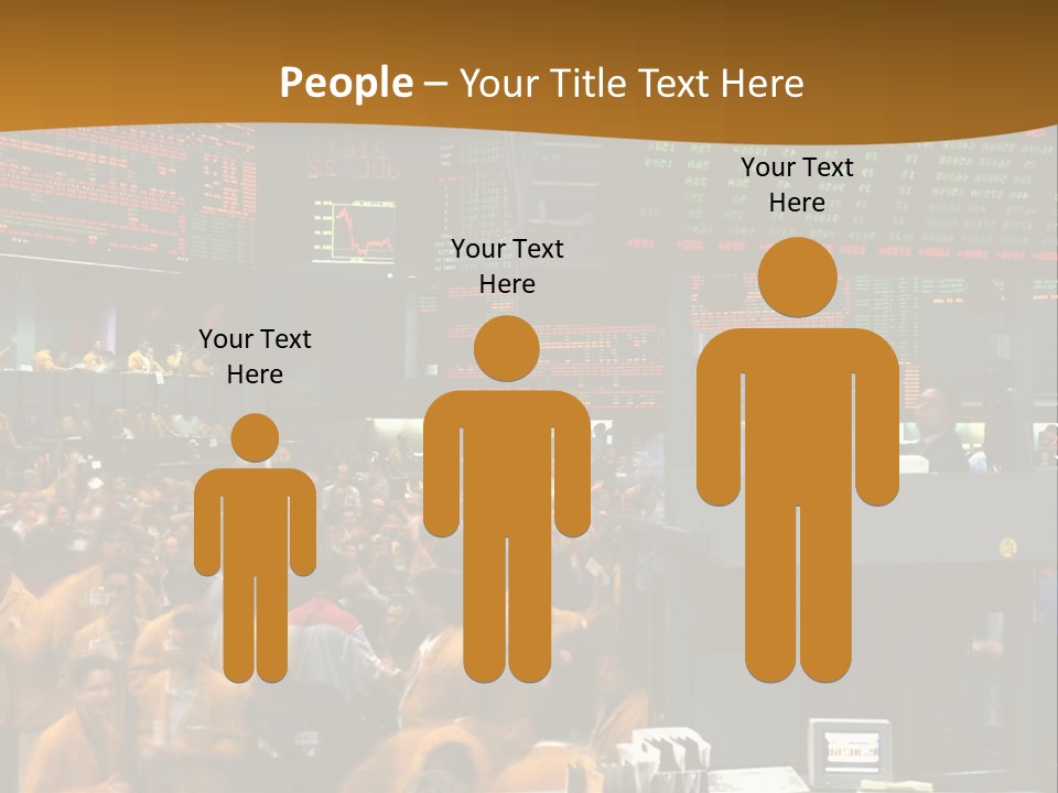 A Large Crowd Of People In A Large Room PowerPoint Template