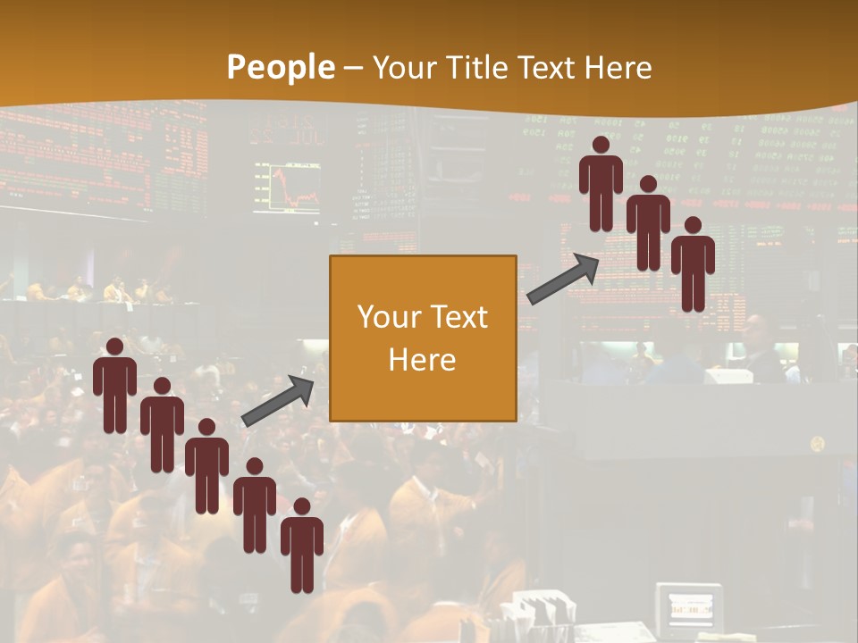 A Large Crowd Of People In A Large Room PowerPoint Template