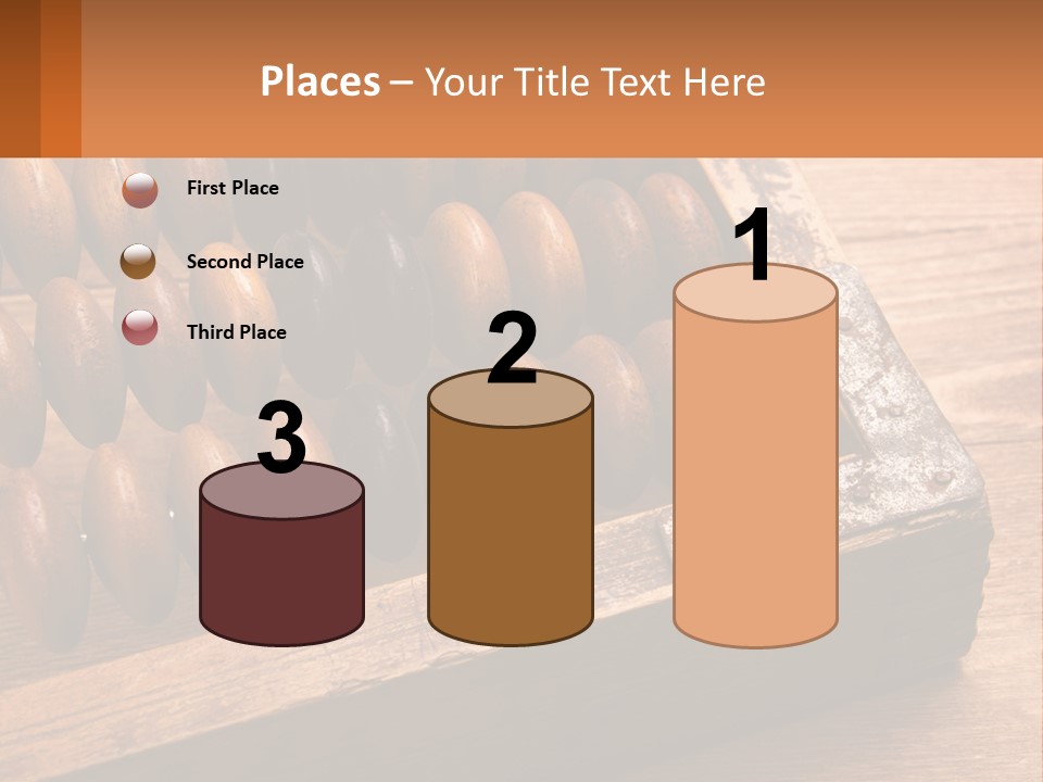 A Wooden Abacusk Sitting On Top Of A Wooden Table PowerPoint Template