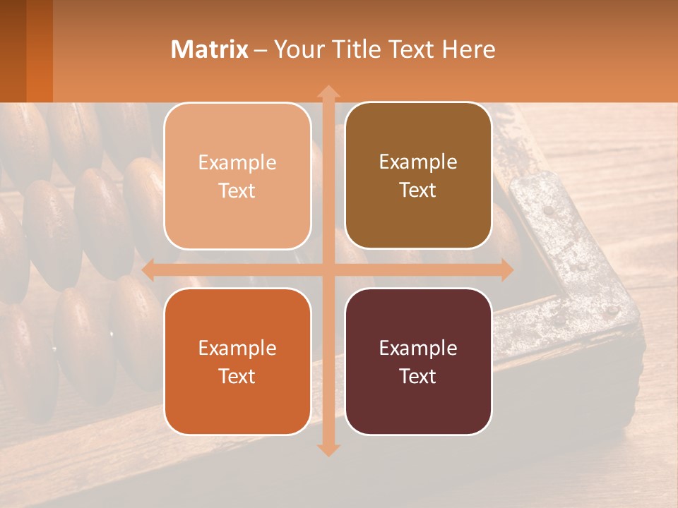 A Wooden Abacusk Sitting On Top Of A Wooden Table PowerPoint Template