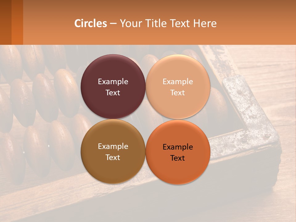 A Wooden Abacusk Sitting On Top Of A Wooden Table PowerPoint Template