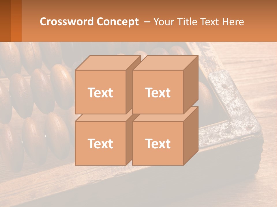 A Wooden Abacusk Sitting On Top Of A Wooden Table PowerPoint Template
