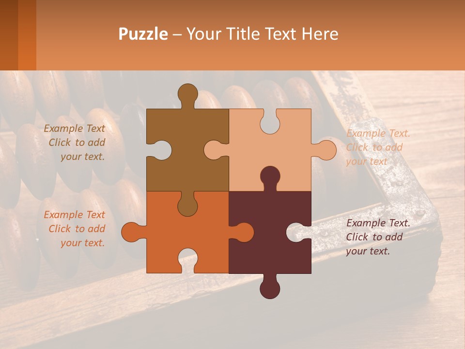 A Wooden Abacusk Sitting On Top Of A Wooden Table PowerPoint Template