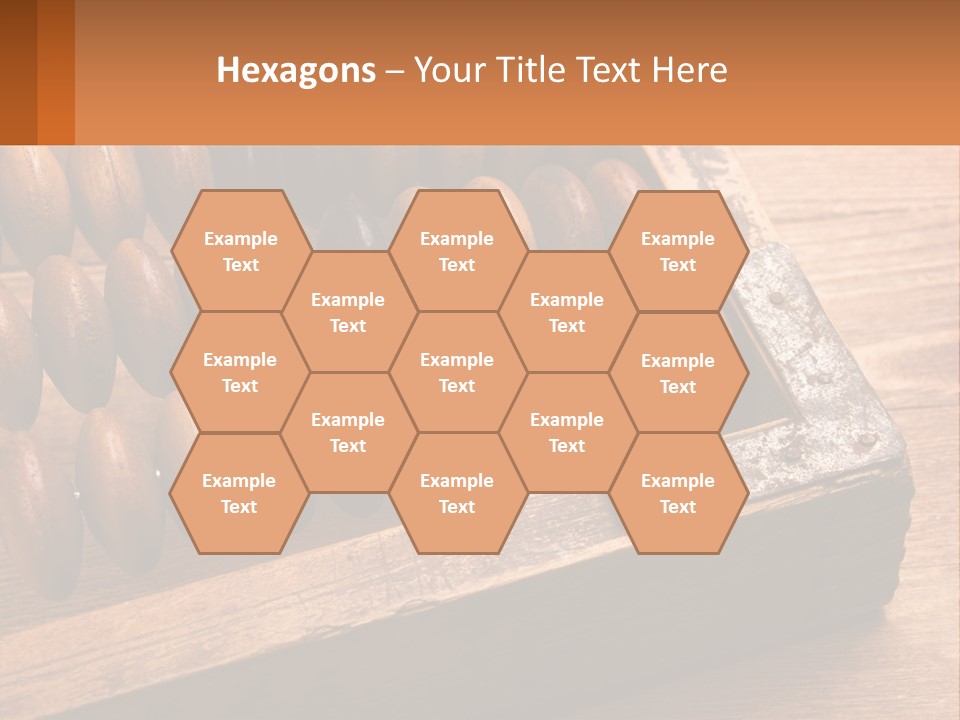 A Wooden Abacusk Sitting On Top Of A Wooden Table PowerPoint Template