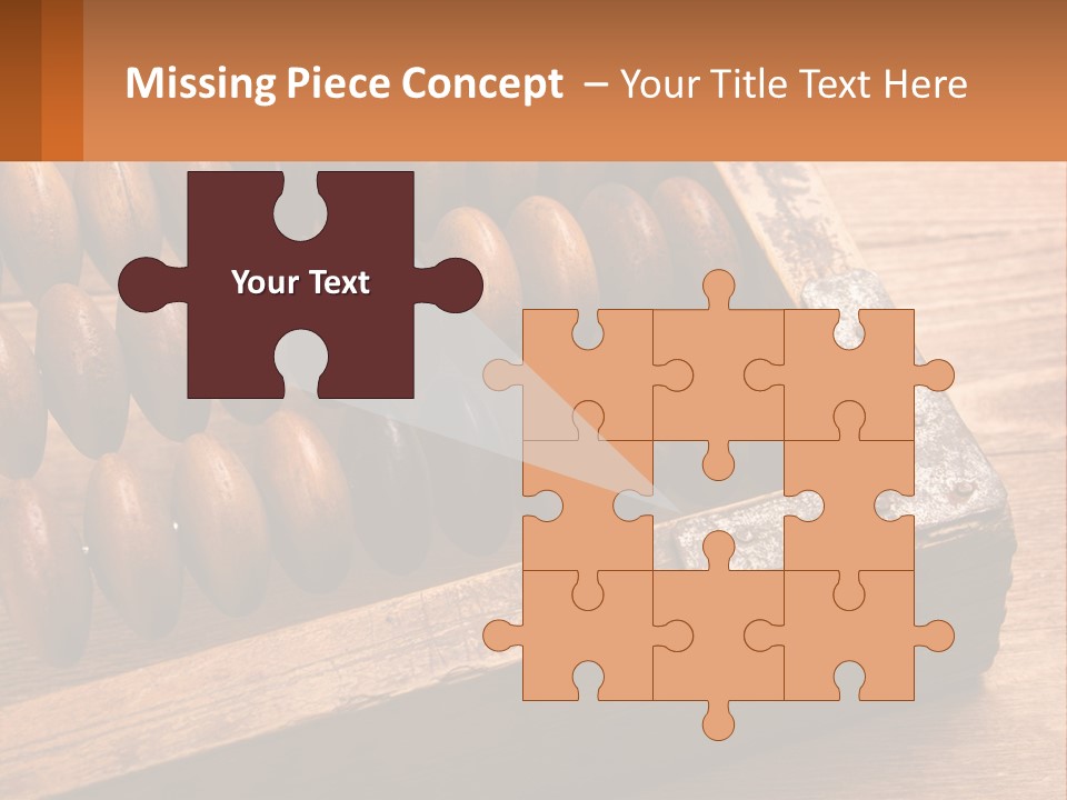 A Wooden Abacusk Sitting On Top Of A Wooden Table PowerPoint Template