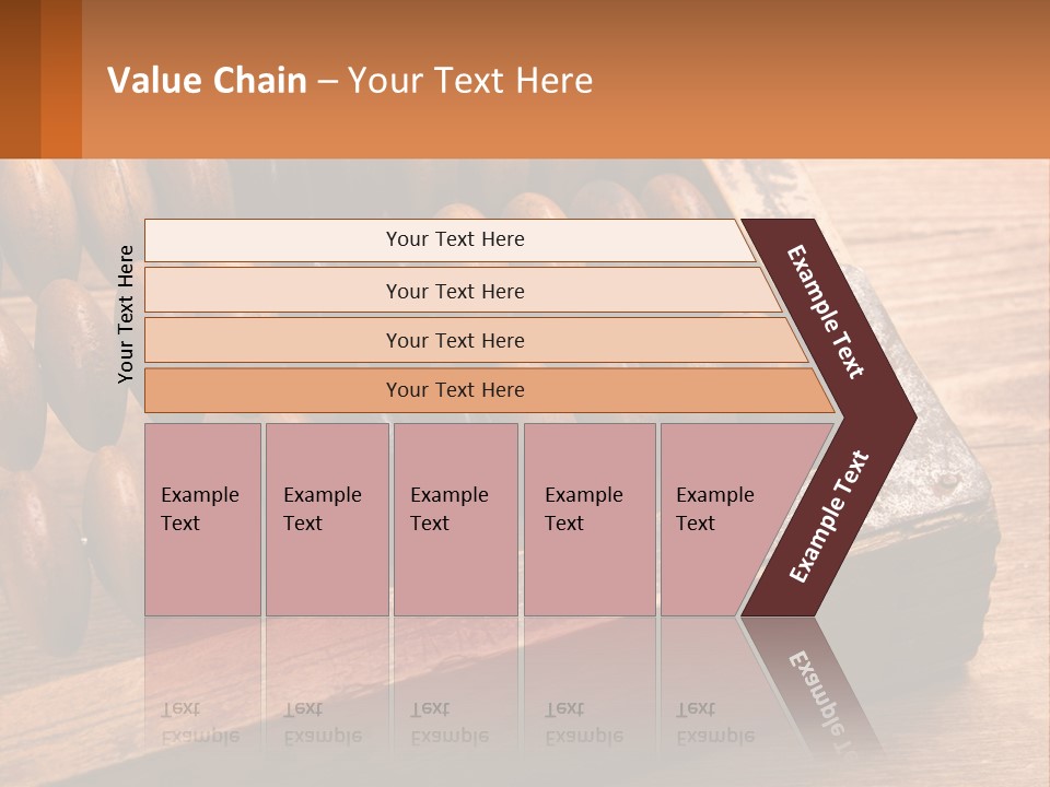 A Wooden Abacusk Sitting On Top Of A Wooden Table PowerPoint Template