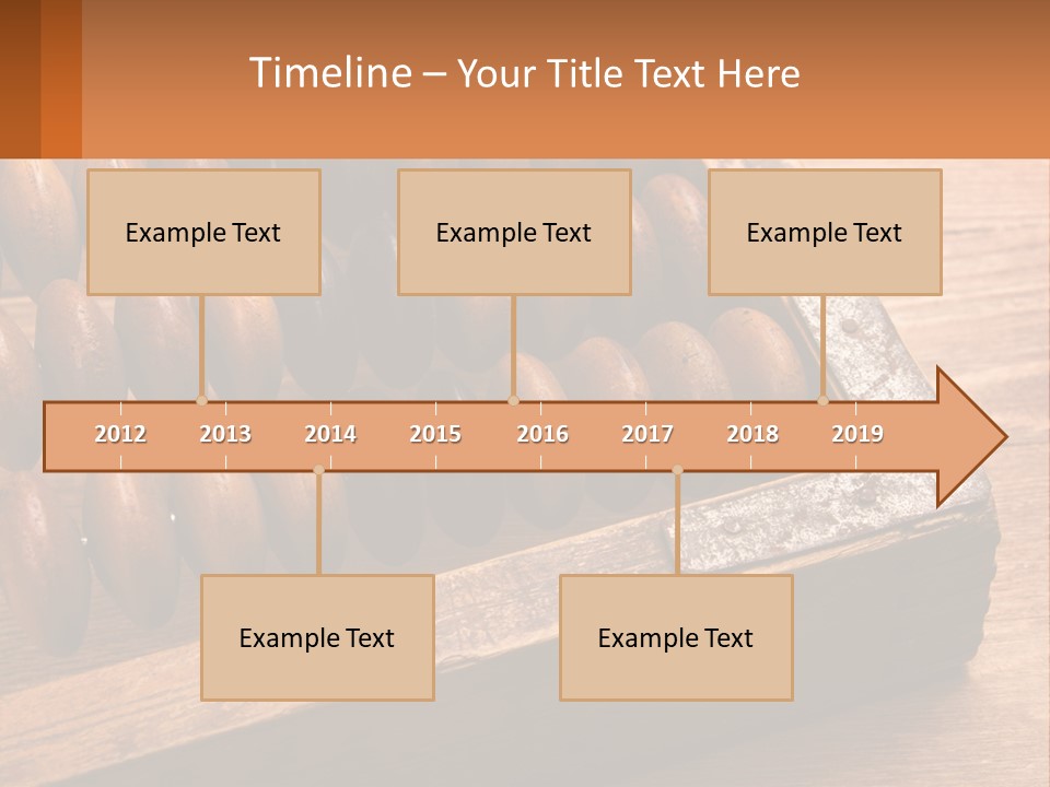 A Wooden Abacusk Sitting On Top Of A Wooden Table PowerPoint Template