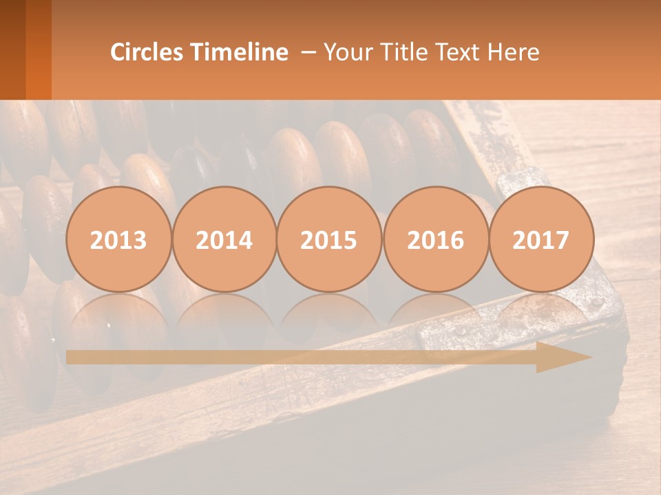 A Wooden Abacusk Sitting On Top Of A Wooden Table PowerPoint Template