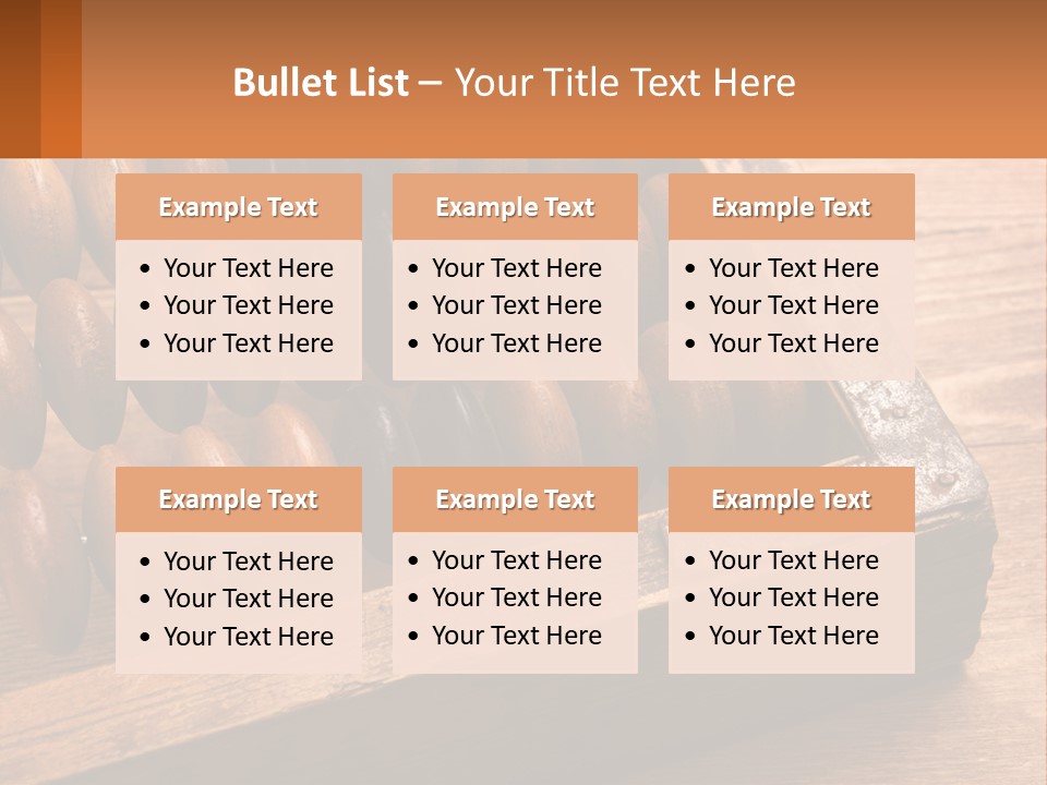 A Wooden Abacusk Sitting On Top Of A Wooden Table PowerPoint Template