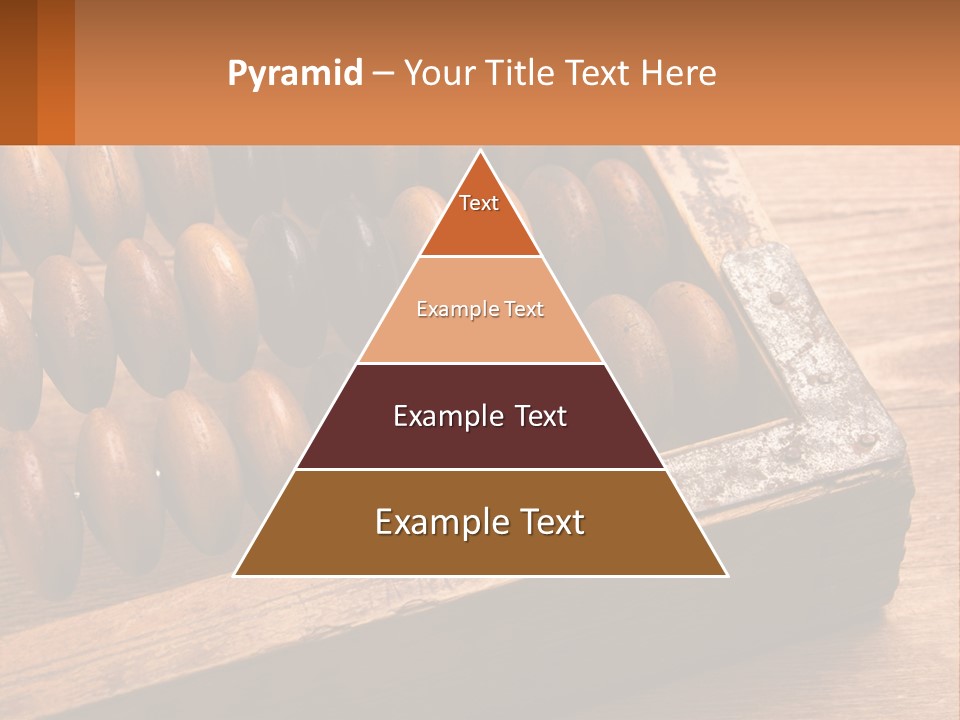 A Wooden Abacusk Sitting On Top Of A Wooden Table PowerPoint Template