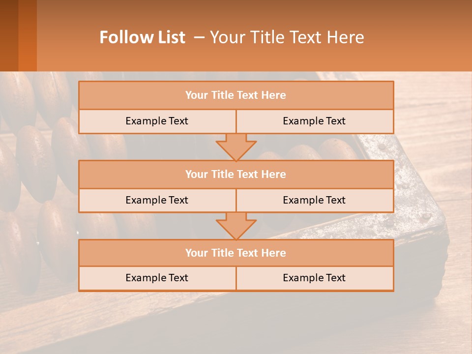 A Wooden Abacusk Sitting On Top Of A Wooden Table PowerPoint Template