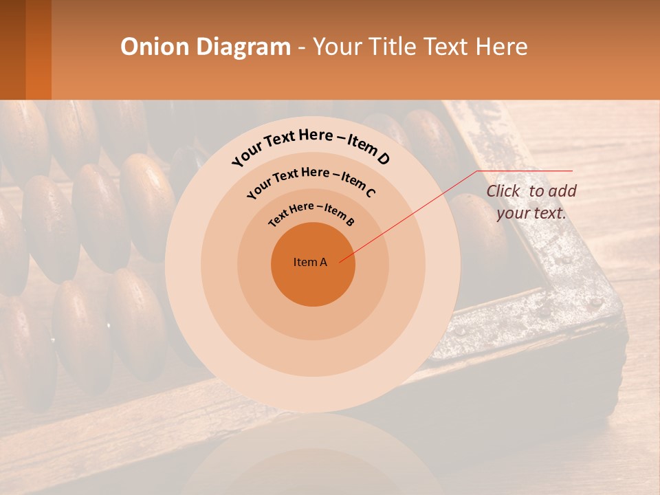 A Wooden Abacusk Sitting On Top Of A Wooden Table PowerPoint Template