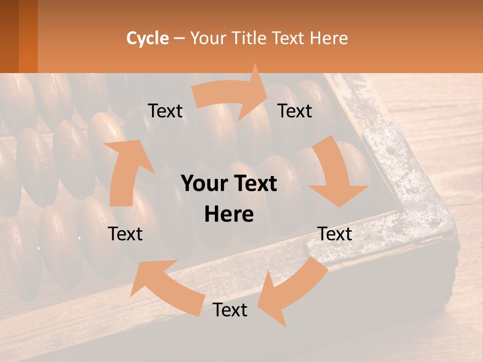 A Wooden Abacusk Sitting On Top Of A Wooden Table PowerPoint Template