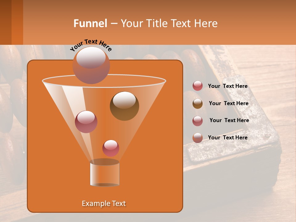 A Wooden Abacusk Sitting On Top Of A Wooden Table PowerPoint Template