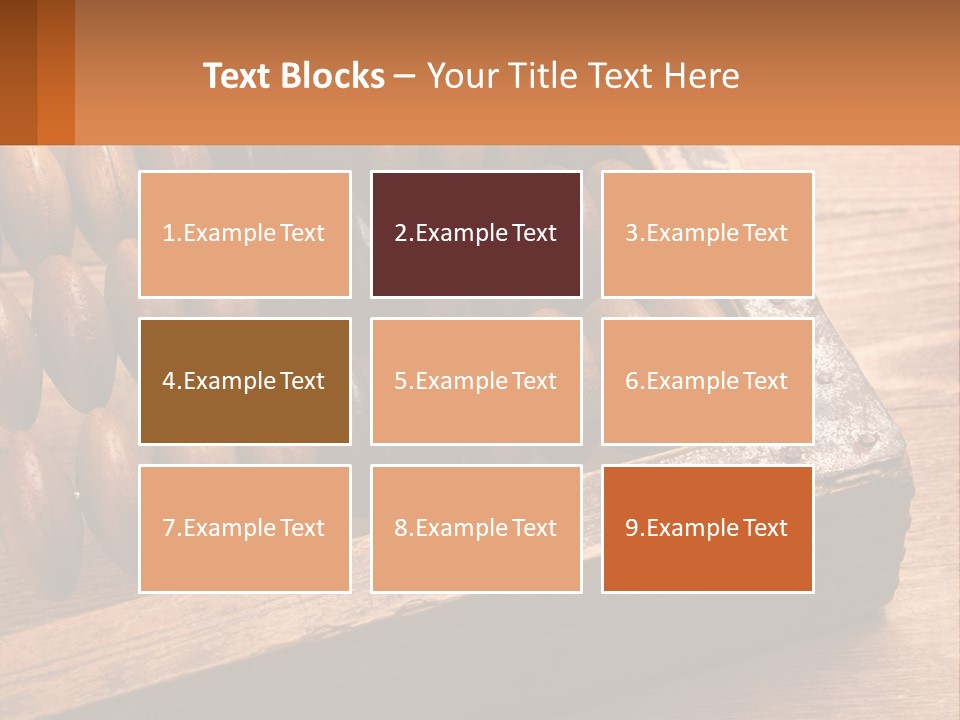 A Wooden Abacusk Sitting On Top Of A Wooden Table PowerPoint Template