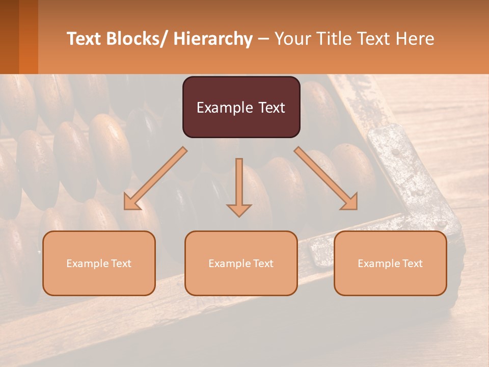A Wooden Abacusk Sitting On Top Of A Wooden Table PowerPoint Template