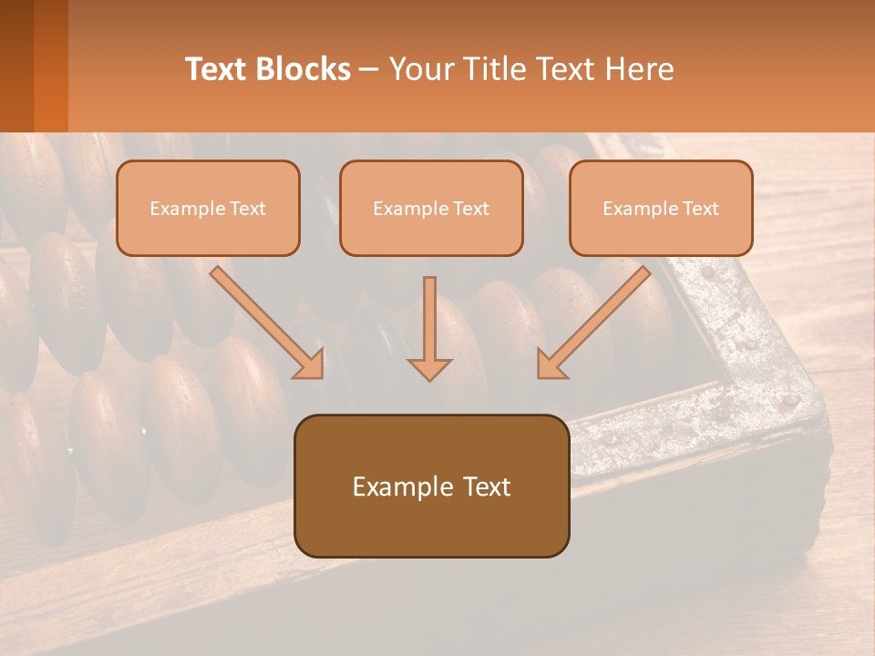 A Wooden Abacusk Sitting On Top Of A Wooden Table PowerPoint Template