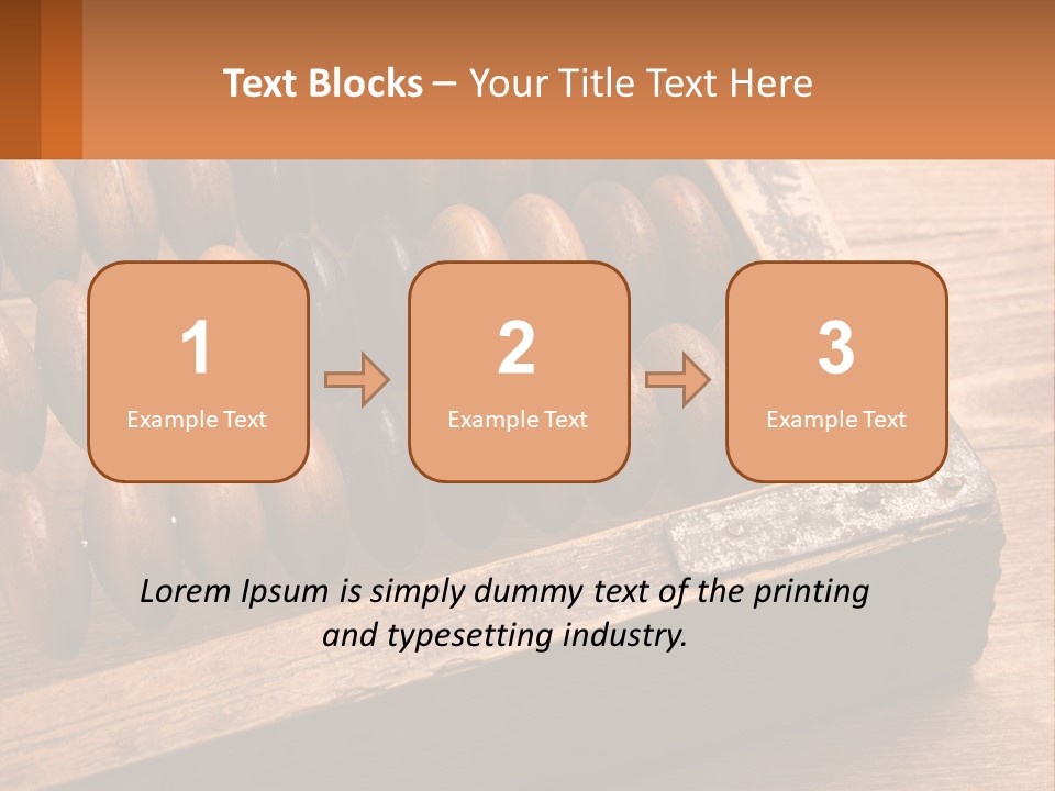 A Wooden Abacusk Sitting On Top Of A Wooden Table PowerPoint Template