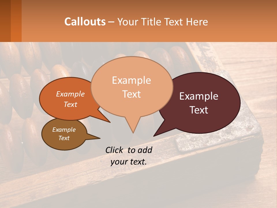 A Wooden Abacusk Sitting On Top Of A Wooden Table PowerPoint Template