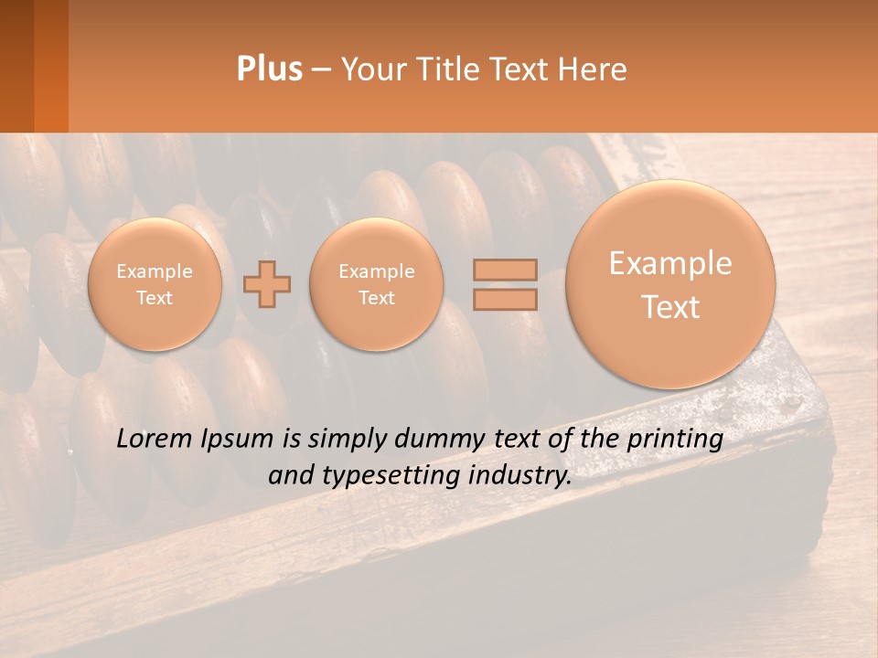 A Wooden Abacusk Sitting On Top Of A Wooden Table PowerPoint Template