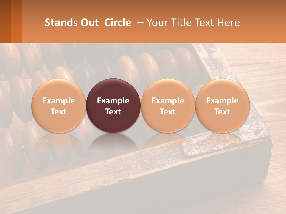 A Wooden Abacusk Sitting On Top Of A Wooden Table PowerPoint Template