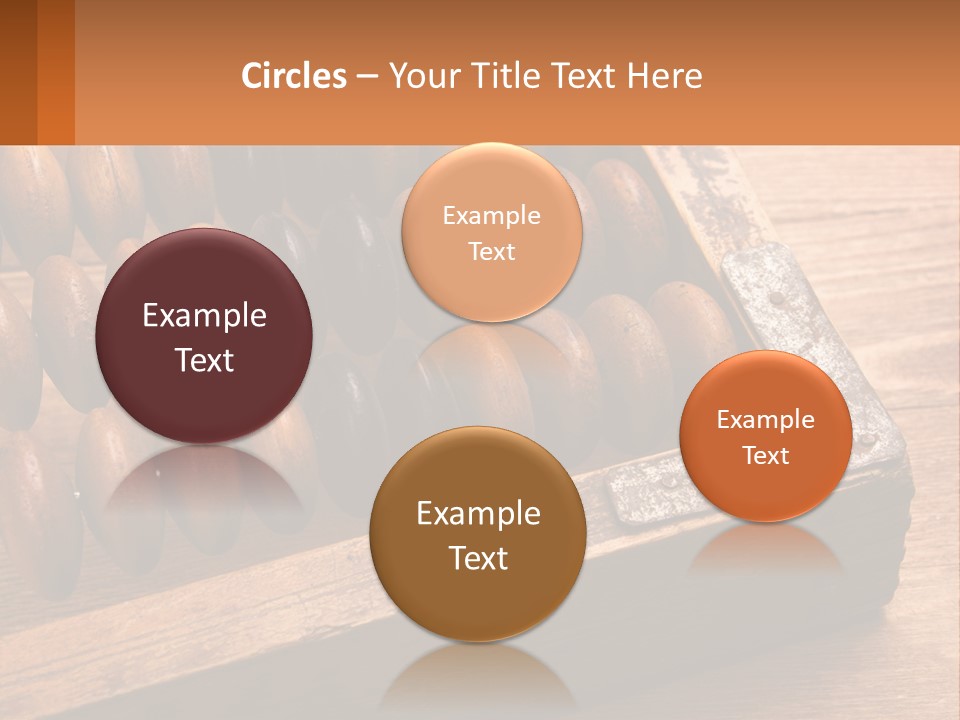 A Wooden Abacusk Sitting On Top Of A Wooden Table PowerPoint Template