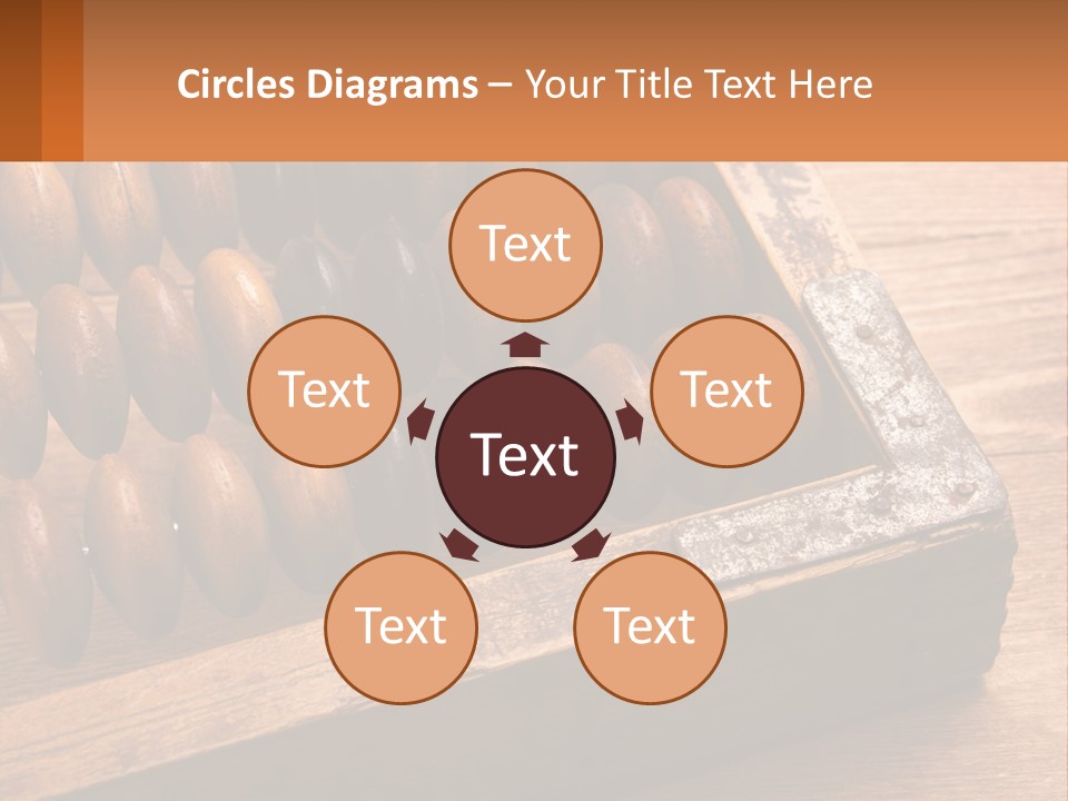 A Wooden Abacusk Sitting On Top Of A Wooden Table PowerPoint Template