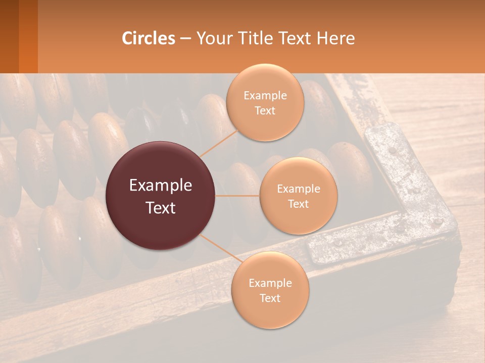 A Wooden Abacusk Sitting On Top Of A Wooden Table PowerPoint Template