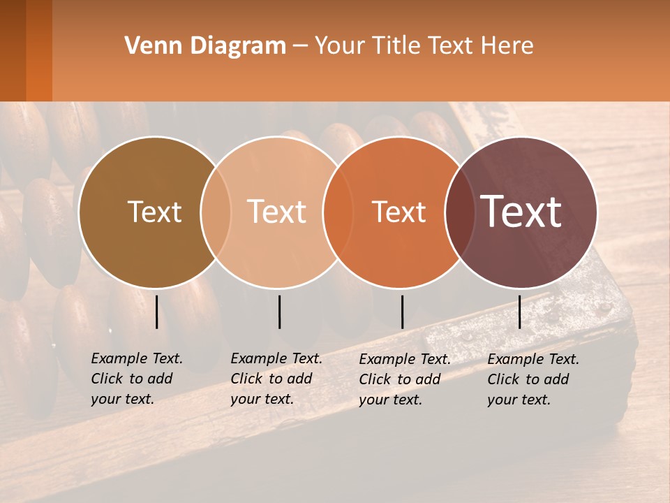 A Wooden Abacusk Sitting On Top Of A Wooden Table PowerPoint Template