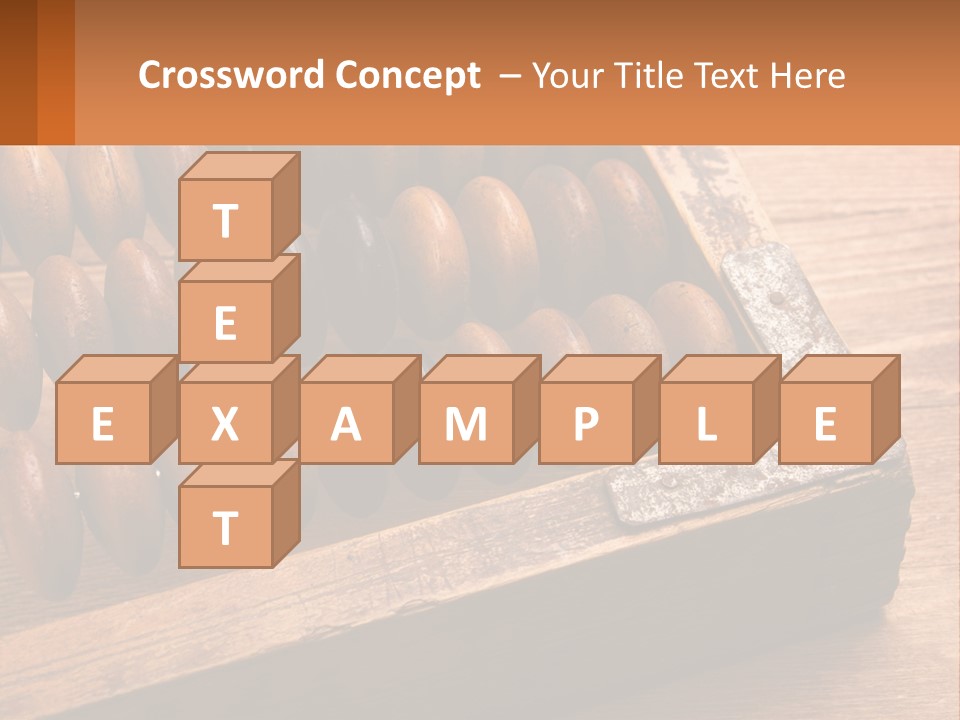 A Wooden Abacusk Sitting On Top Of A Wooden Table PowerPoint Template