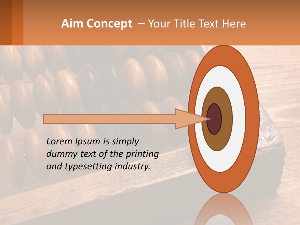 A Wooden Abacusk Sitting On Top Of A Wooden Table PowerPoint Template