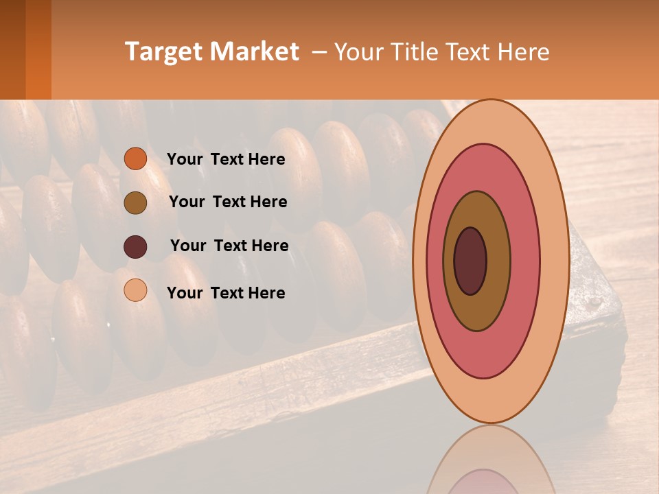 A Wooden Abacusk Sitting On Top Of A Wooden Table PowerPoint Template
