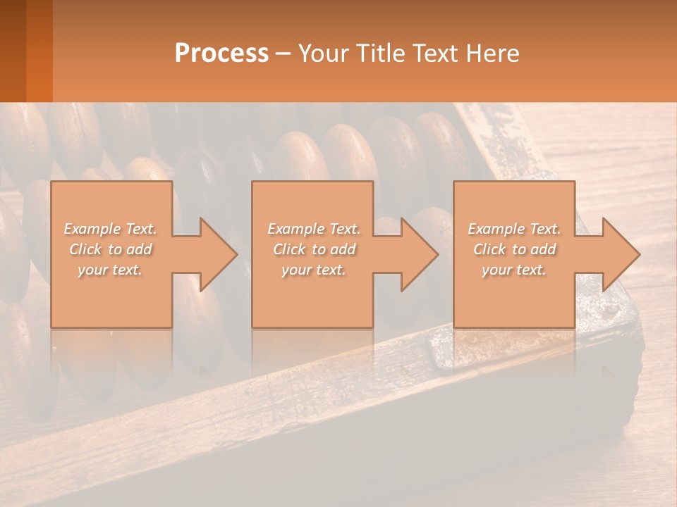 A Wooden Abacusk Sitting On Top Of A Wooden Table PowerPoint Template
