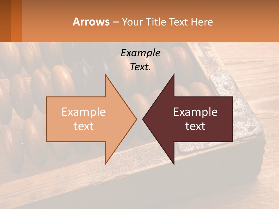 A Wooden Abacusk Sitting On Top Of A Wooden Table PowerPoint Template