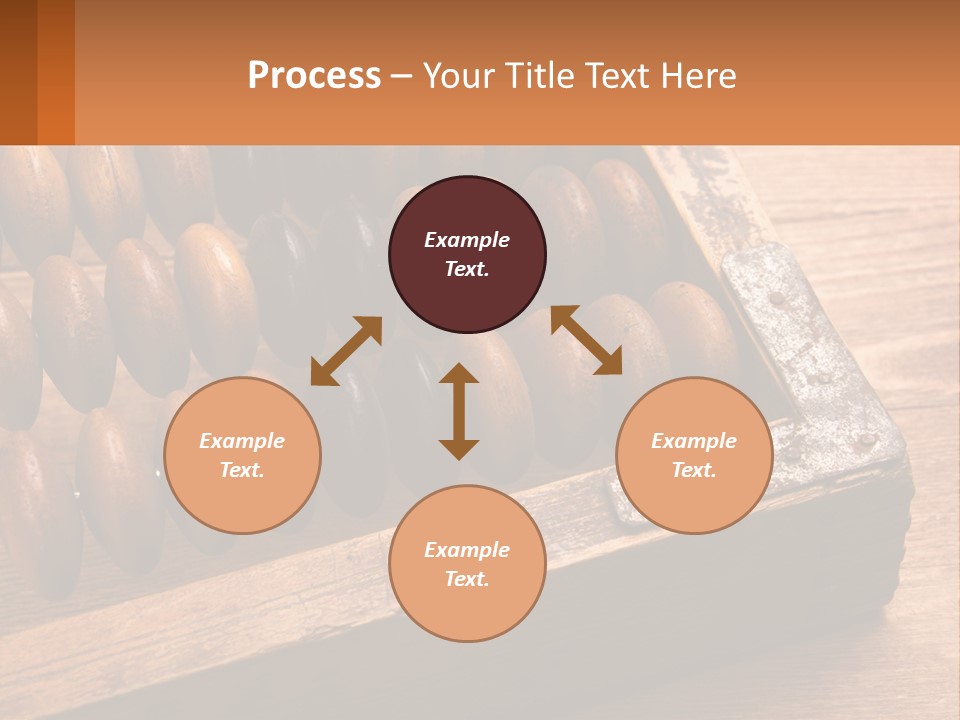 A Wooden Abacusk Sitting On Top Of A Wooden Table PowerPoint Template