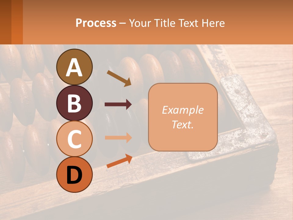 A Wooden Abacusk Sitting On Top Of A Wooden Table PowerPoint Template