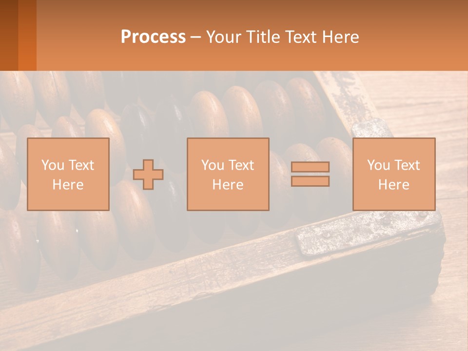 A Wooden Abacusk Sitting On Top Of A Wooden Table PowerPoint Template