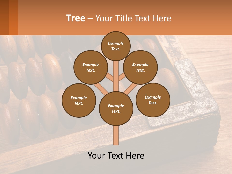 A Wooden Abacusk Sitting On Top Of A Wooden Table PowerPoint Template