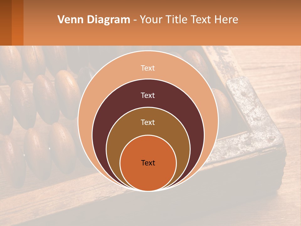 A Wooden Abacusk Sitting On Top Of A Wooden Table PowerPoint Template