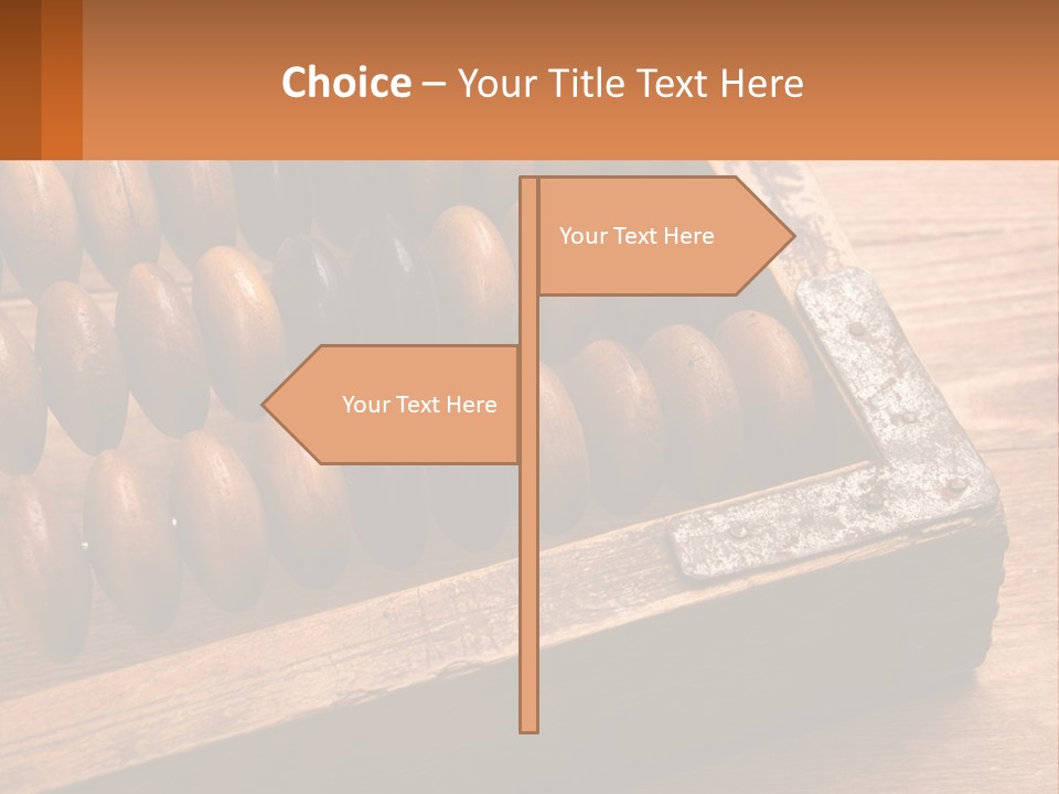A Wooden Abacusk Sitting On Top Of A Wooden Table PowerPoint Template