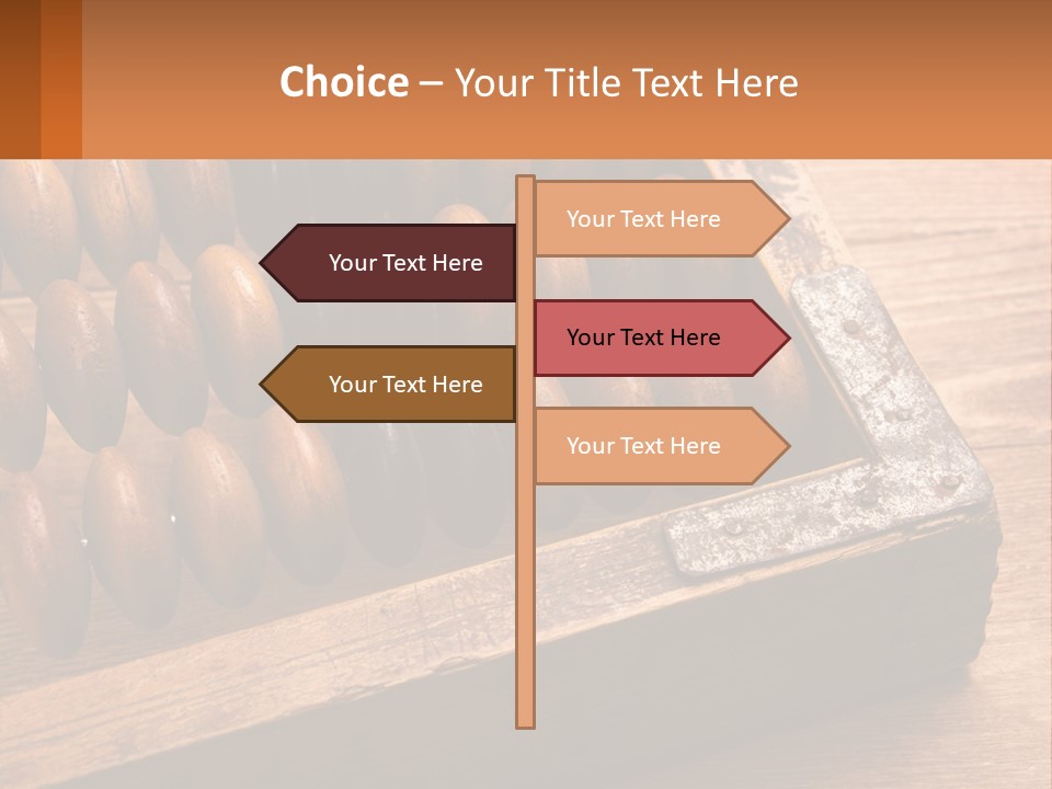 A Wooden Abacusk Sitting On Top Of A Wooden Table PowerPoint Template