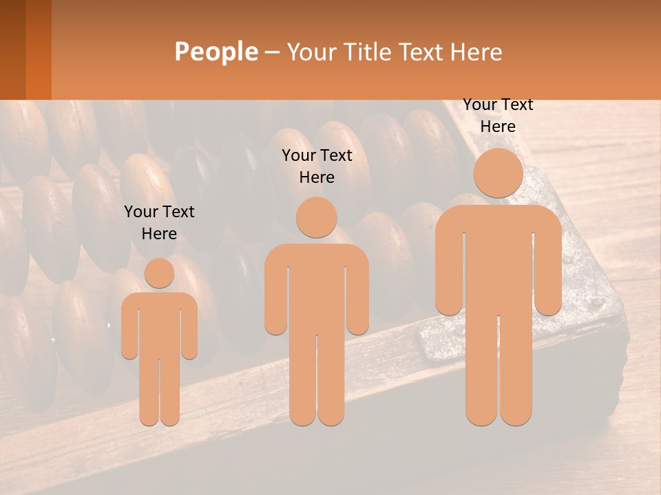 A Wooden Abacusk Sitting On Top Of A Wooden Table PowerPoint Template