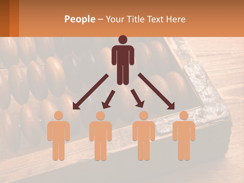 A Wooden Abacusk Sitting On Top Of A Wooden Table PowerPoint Template
