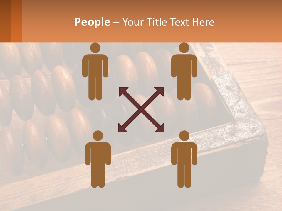 A Wooden Abacusk Sitting On Top Of A Wooden Table PowerPoint Template