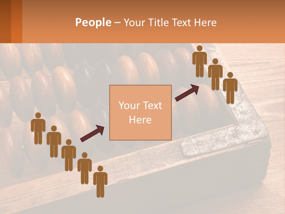 A Wooden Abacusk Sitting On Top Of A Wooden Table PowerPoint Template